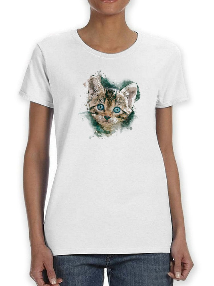 Watercolor Kitten T-shirt -SmartPrintsInk Designs