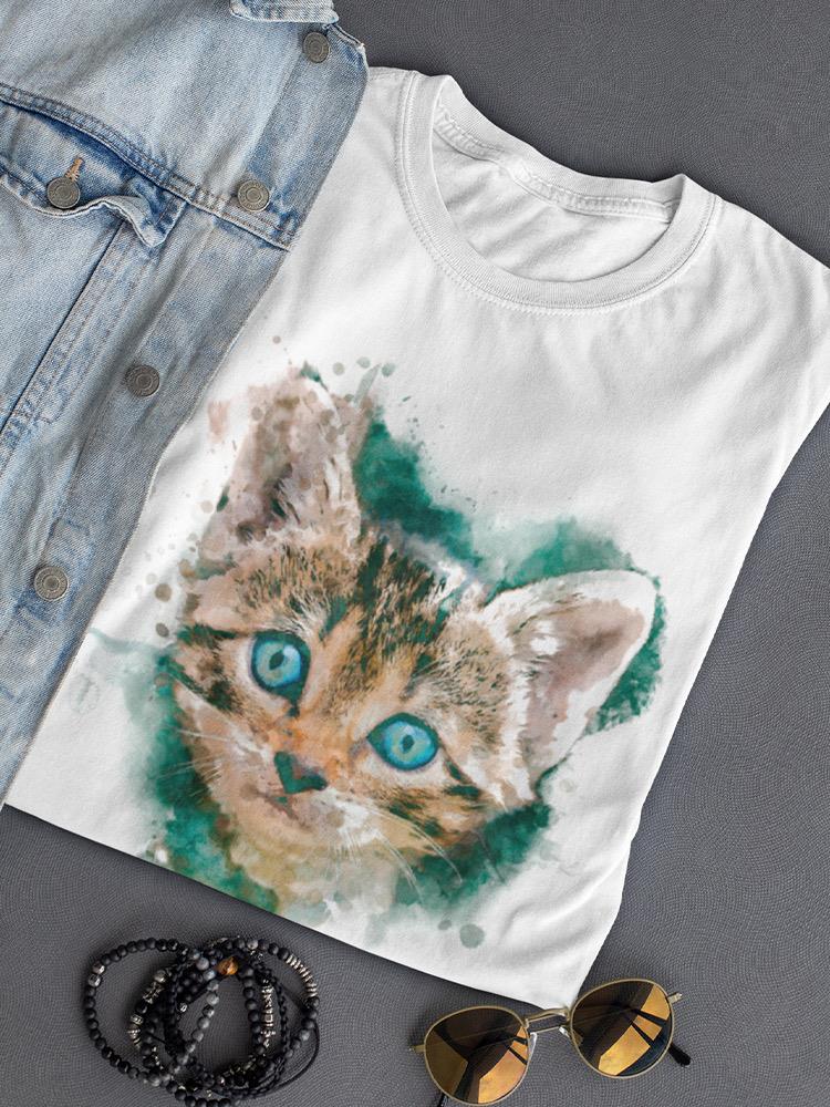 Watercolor Kitten T-shirt -SmartPrintsInk Designs