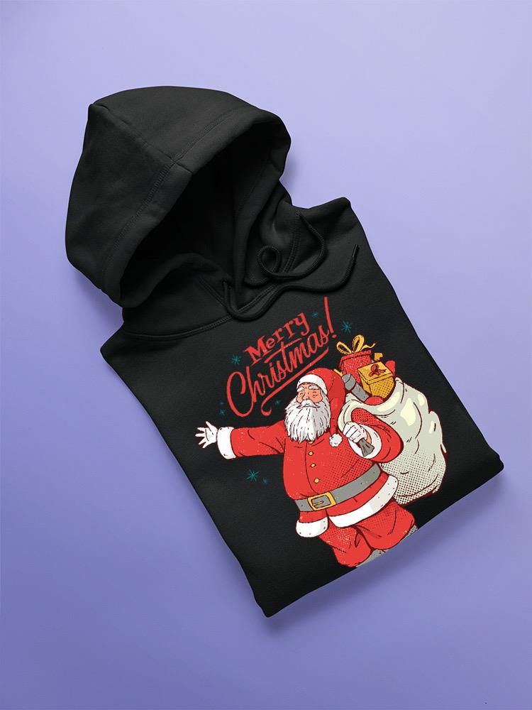 Merry Christmas Santa Hoodie or Sweatshirt -SmartPrintsInk Designs