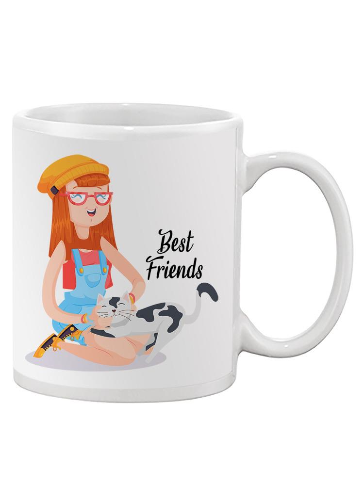 Woman And Kitten Best Friends Mug -SPIdeals Designs