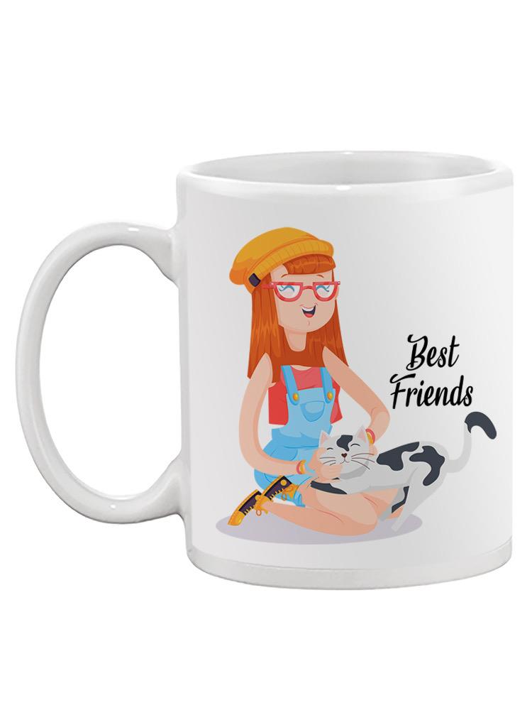 Woman And Kitten Best Friends Mug -SPIdeals Designs