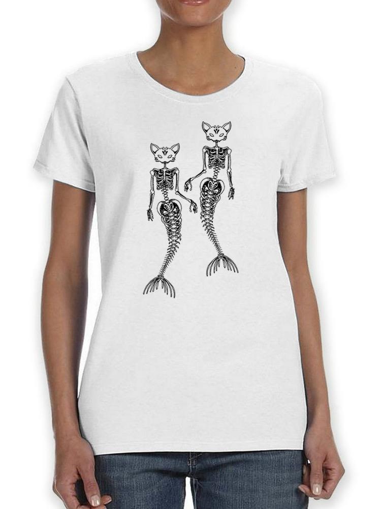 Cat Mermaid Skeletons T-shirt -SPIdeals Designs
