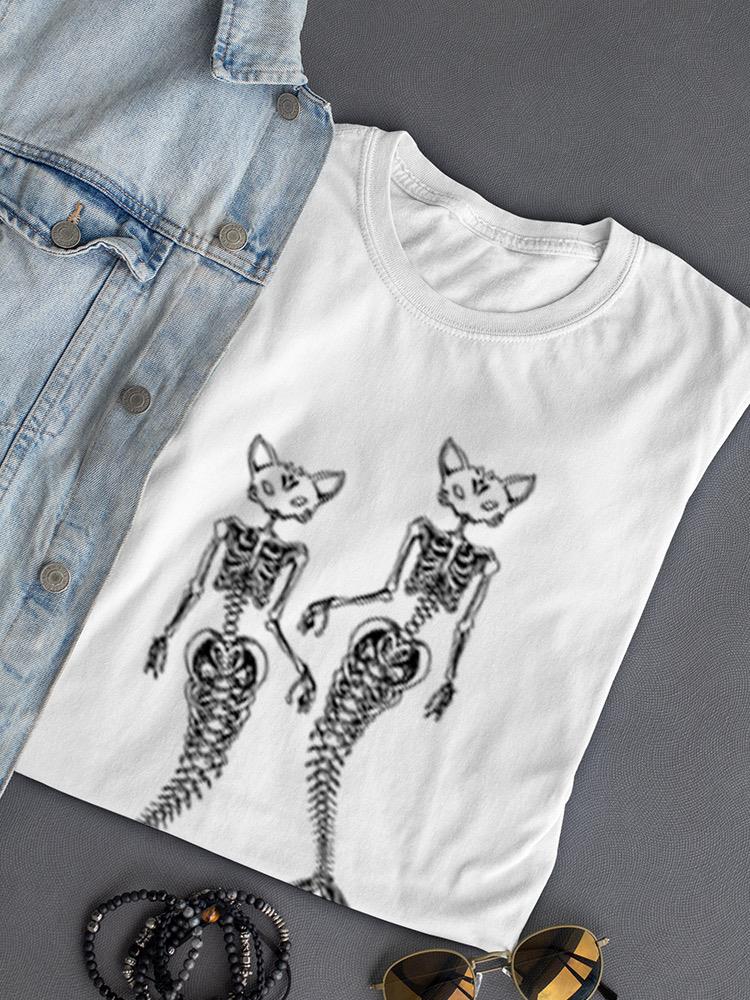 Cat Mermaid Skeletons T-shirt -SPIdeals Designs