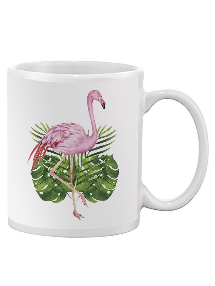 Flamingo And Leaves Mug -SPIdeals Designs