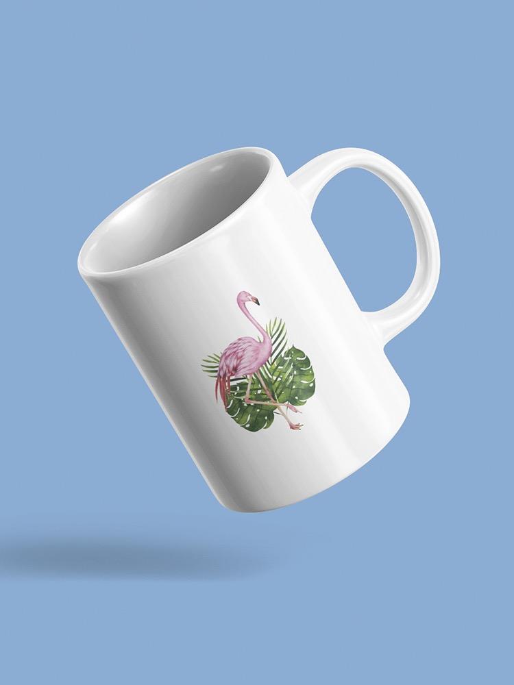 Flamingo And Leaves Mug -SPIdeals Designs