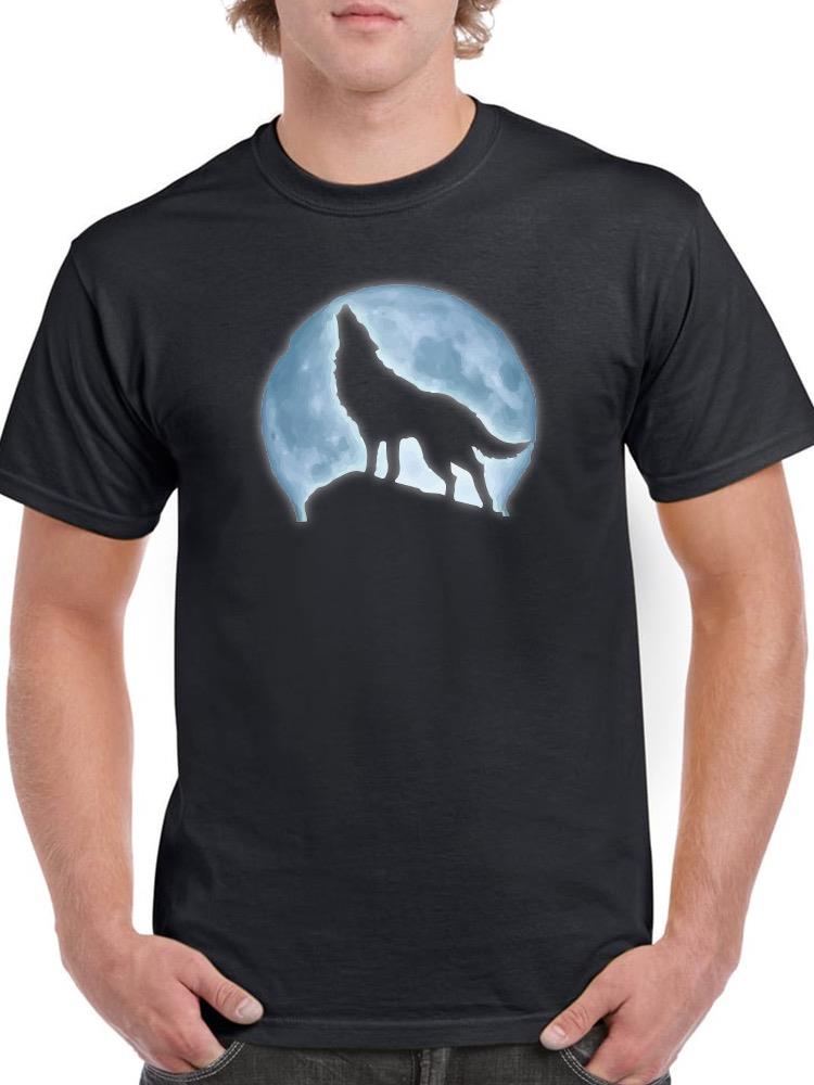 Wolf Howling In Moon T-shirt -SPIdeals Designs