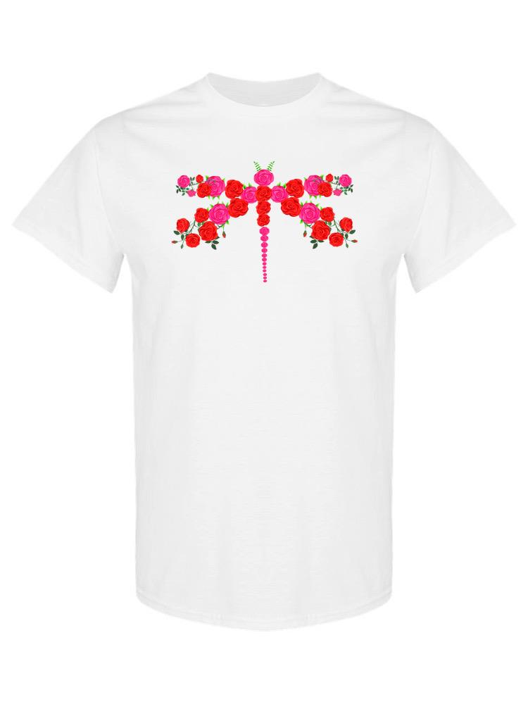 Dragonfly Made Of Flowers T-shirt -SPIdeals Designs